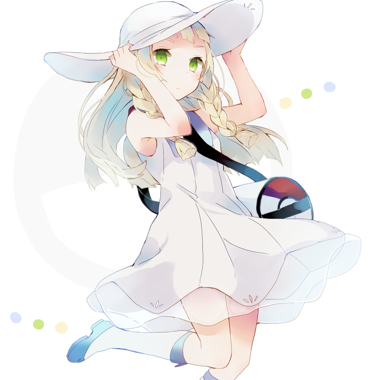 dress kaneko_aaru lillie_(pokemon) pokemon pokemon_sm see_through summer_dress