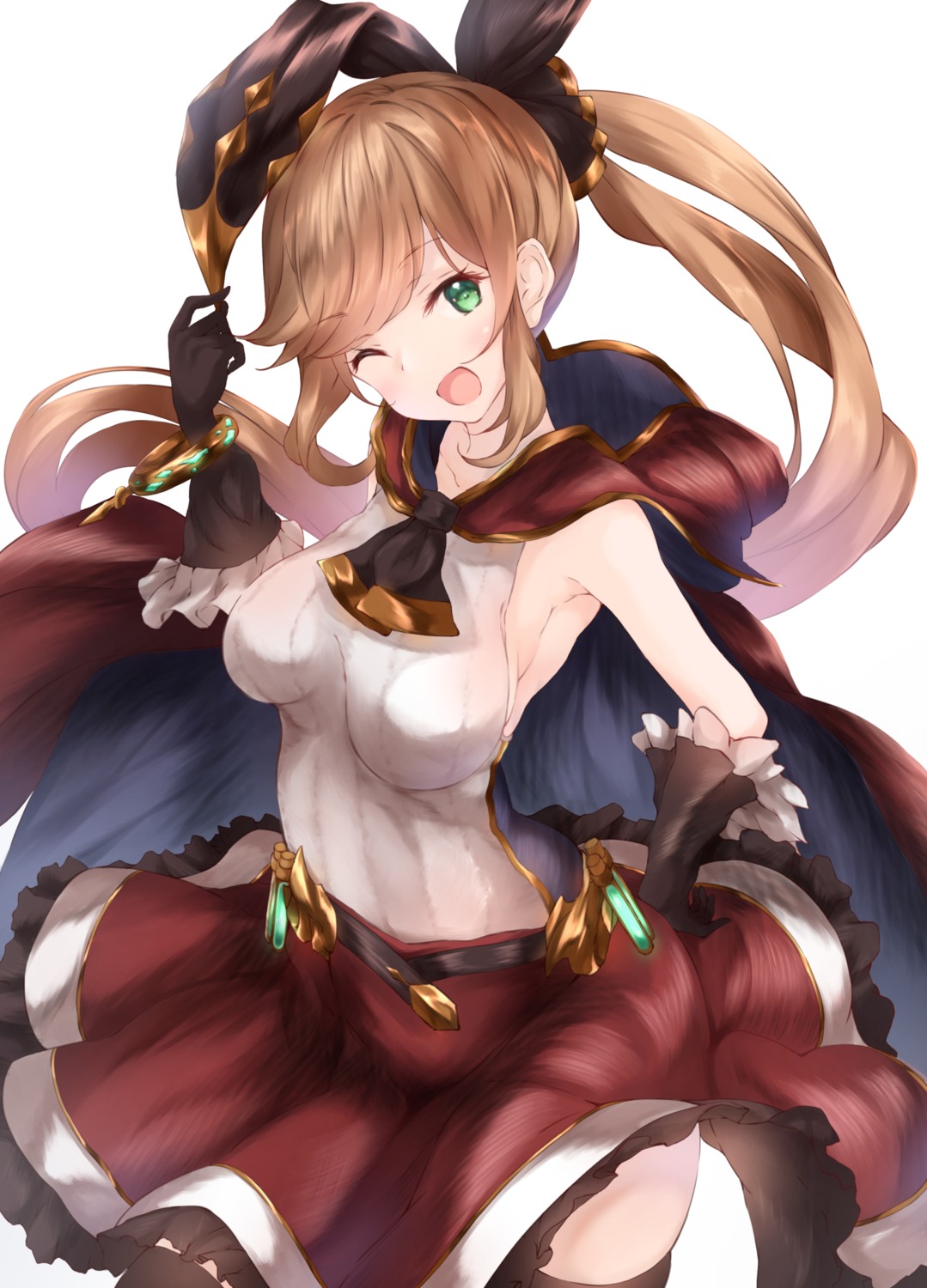 granblue_fantasy skirt_lift thighhighs ukiwakisen