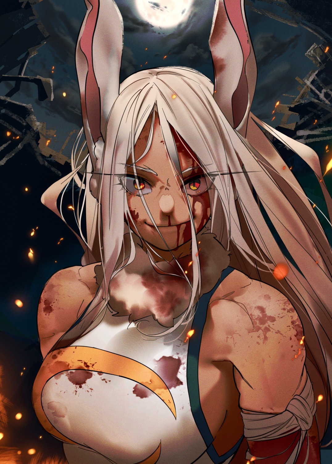animal_ears bennopi blood boku_no_hero_academia bunny_ears usagiyama_rumi