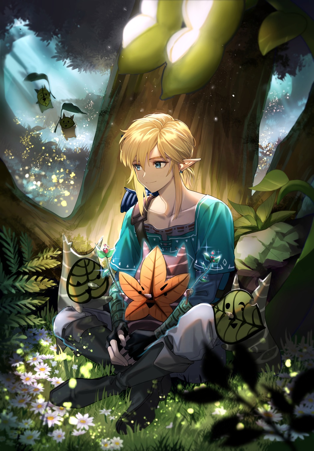 link male ninto pointy_ears the_legend_of_zelda the_legend_of_zelda:_breath_of_the_wild