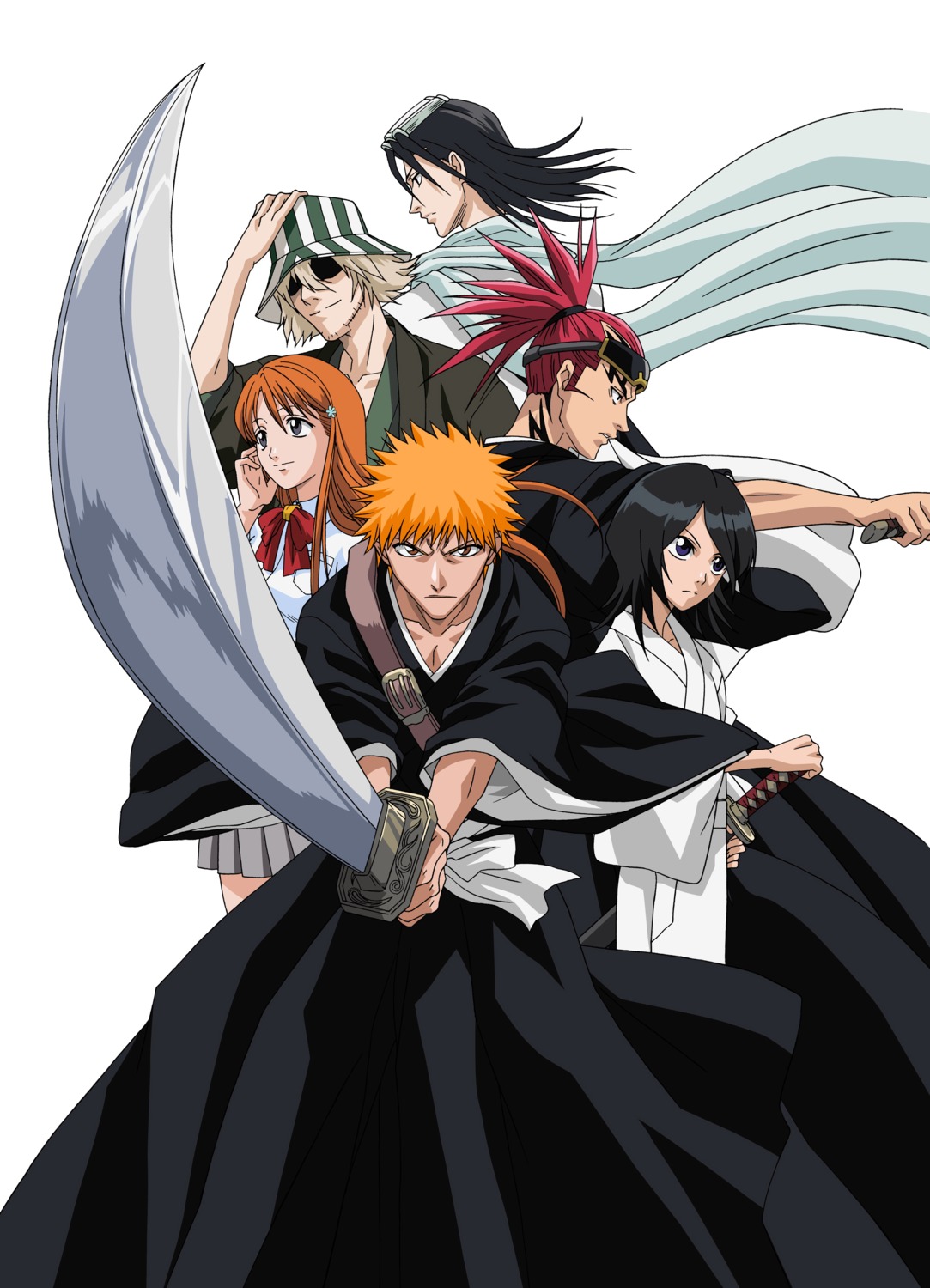 abarai_renji bleach inoue_orihime kuchiki_byakuya kuchiki_rukia kurosaki_ichigo urahara_kisuke