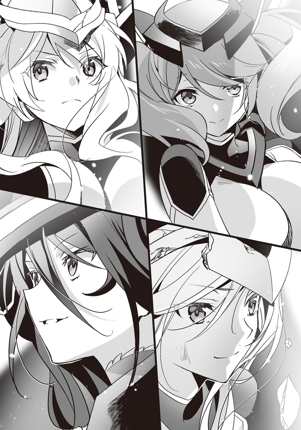 celistia_ralgris kirihime_yoruka krulcifer_einfolk monochrome murakami_yuichi philuffy_aingram saijaku_muhai_no_bahamut