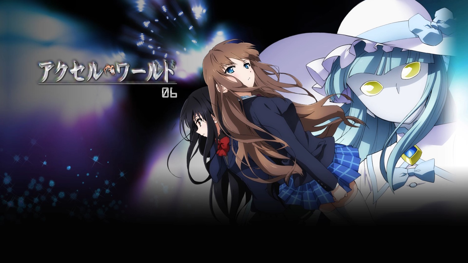 accel_world kurasaki_fuuko kuroyukihime mecha_musume seifuku sky_raker thighhighs wallpaper