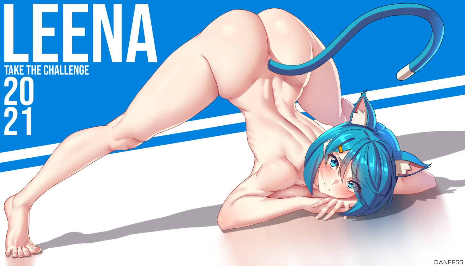 animal_ears ass danfer3 leena naked nekomimi tail