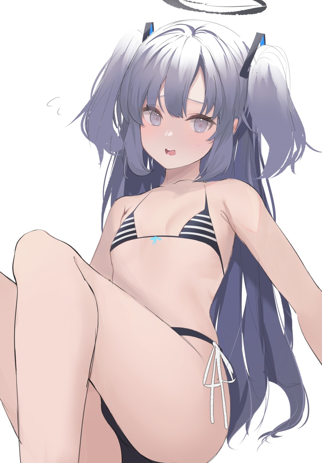 bikini blue_archive halo hayase_yuuka sketch swimsuits xochi_(nueeen6978)