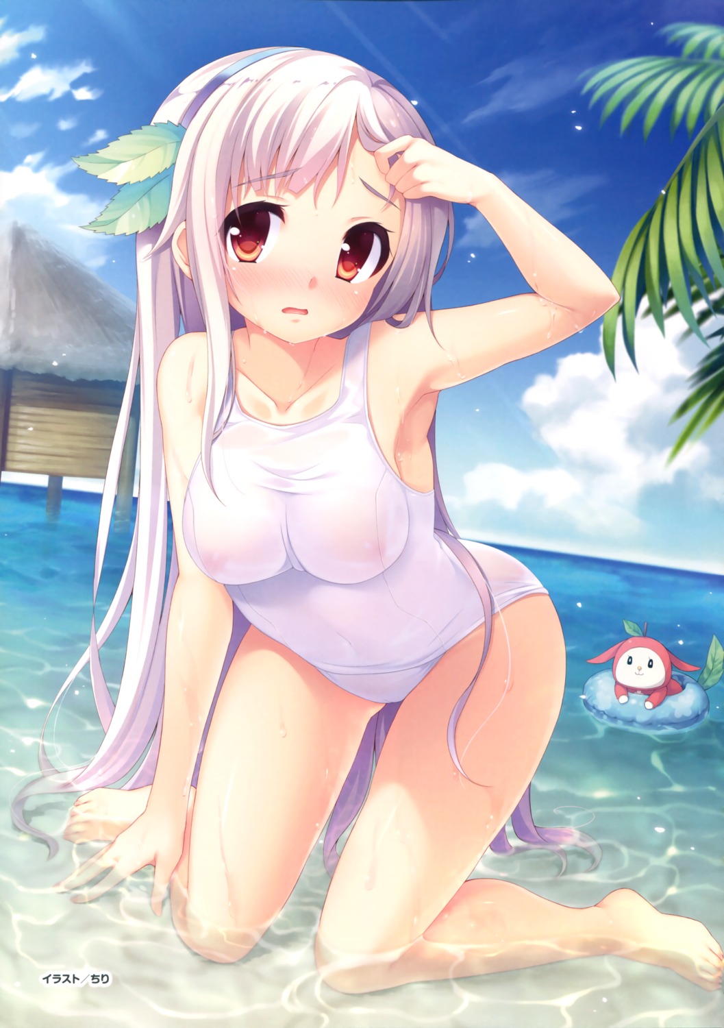 chiri_(atlanta) chuablesoft himekami_ayame nipples school_swimsuit see_through swimsuits watashi_ga_suki_nara_"suki"_tte_itte! wet