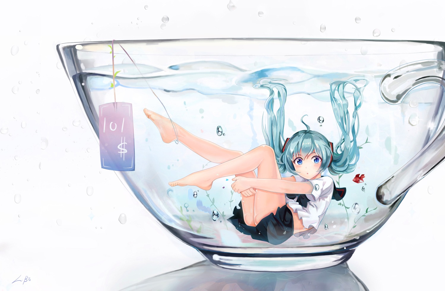 bottle_miku hatsune_miku lbo seifuku vocaloid wet