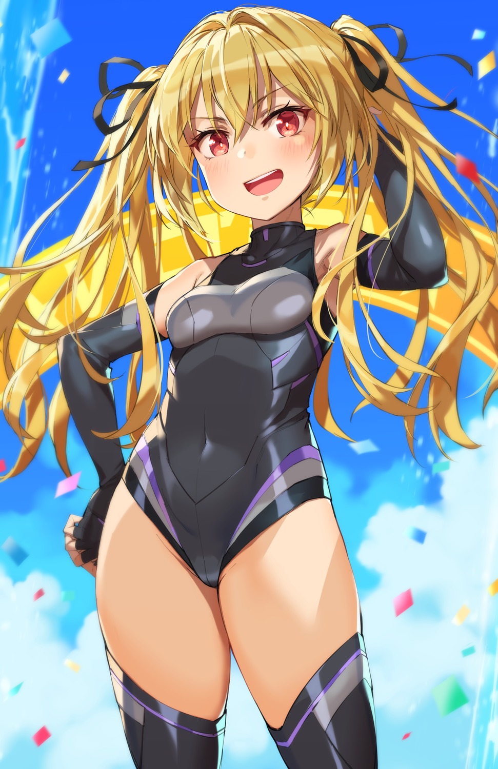 dolphin_wave kazami_ellen leotard michairu. thighhighs