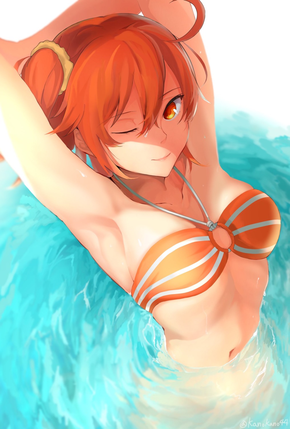 bikini_top fate/grand_order fujimaru_ritsuka_(female) kano_(kanokano44) swimsuits wet
