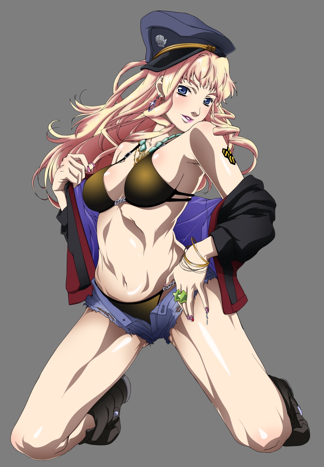 bikini cleavage macross macross_frontier sakai_kazuo sheryl_nome swimsuits transparent_png vector_trace