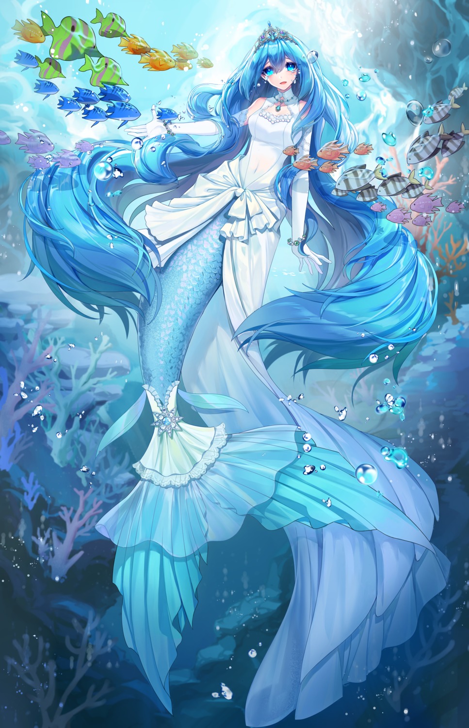 dress mermaid monster_girl nilly tail