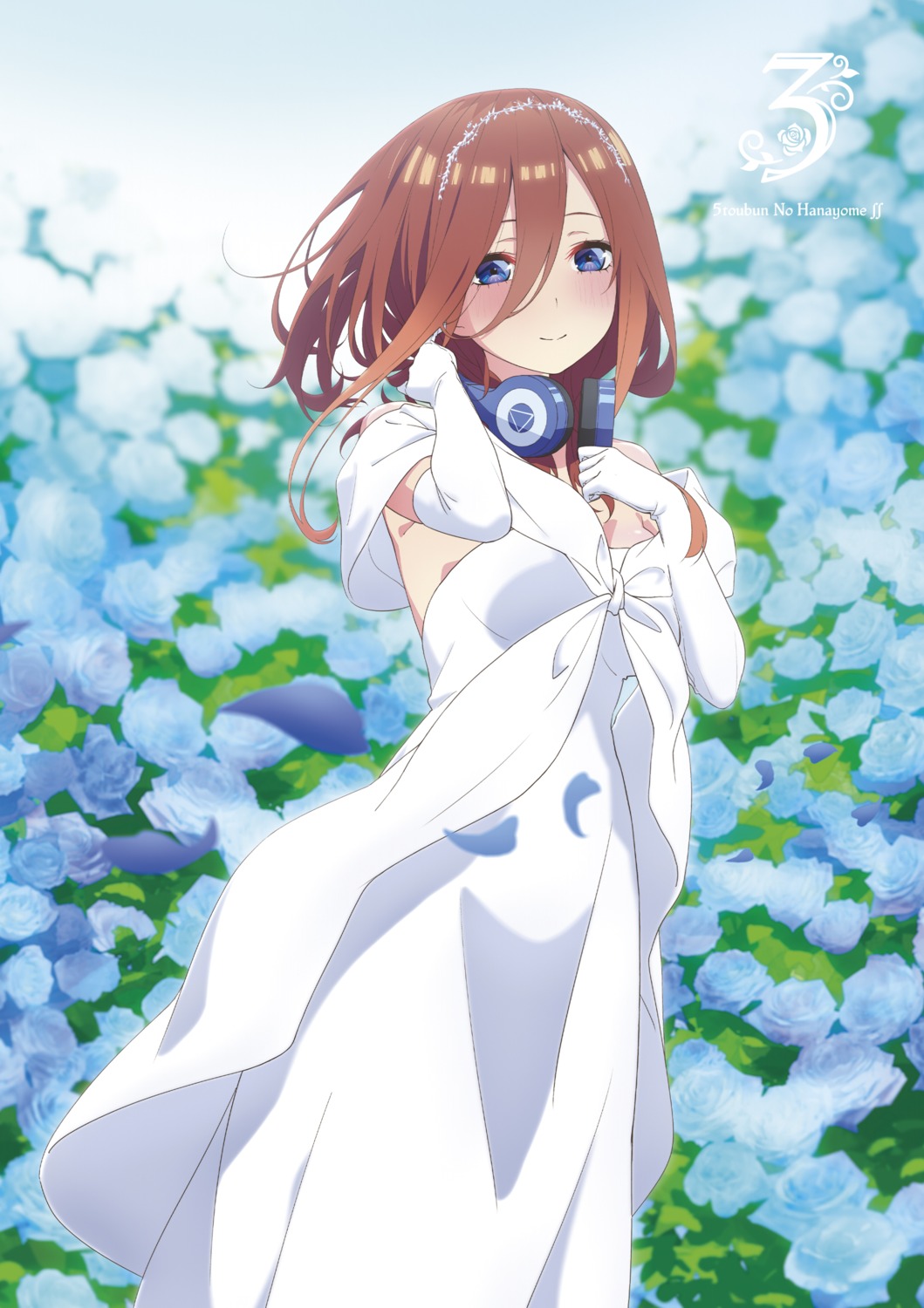 5-toubun_no_hanayome disc_cover dress headphones nakano_miku tagme wedding_dress