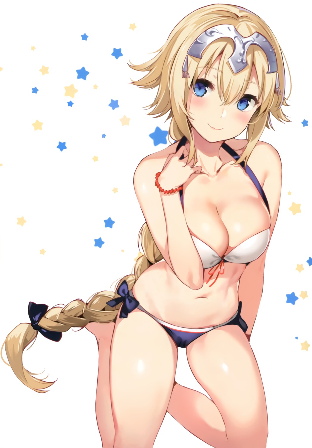 bikini cleavage detexted fate/apocrypha fate/stay_night jeanne_d'arc jeanne_d'arc_(fate) swimsuits yuran