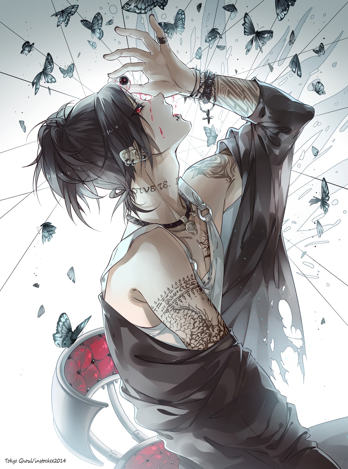 instocklee male tattoo tokyo_ghoul uta_(tokyo_ghoul)