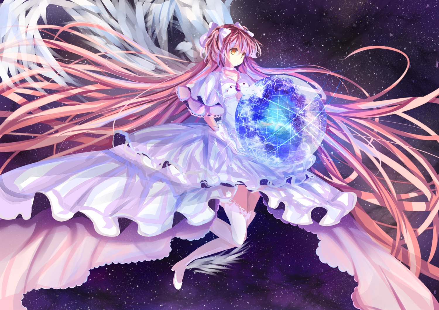 dress kaname_madoka mahou_shoujo_madoka_magica thighhighs ultimate_madoka vebonbon