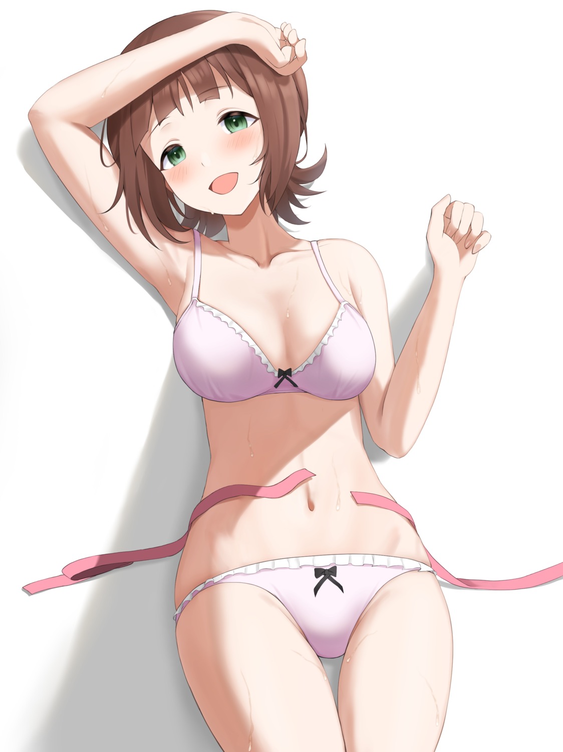 amami_haruka bra futon_fly_away pantsu the_idolm@ster