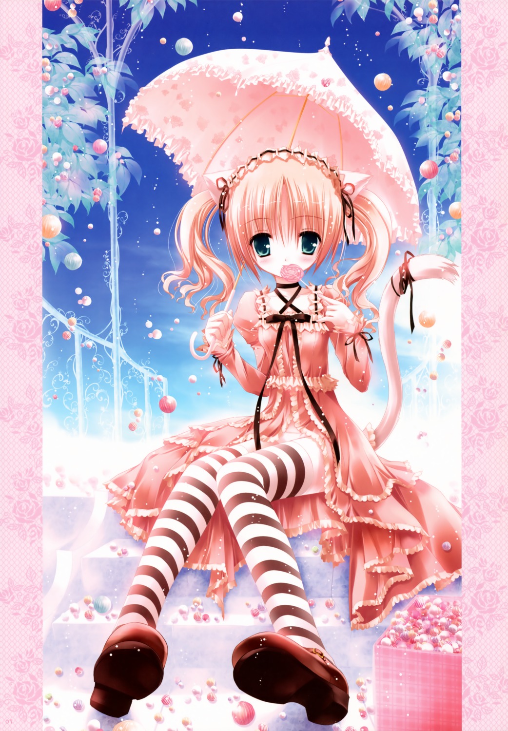 animal_ears bell lolita_fashion nekomimi pantsu tail thighhighs tinkerbell tinkle