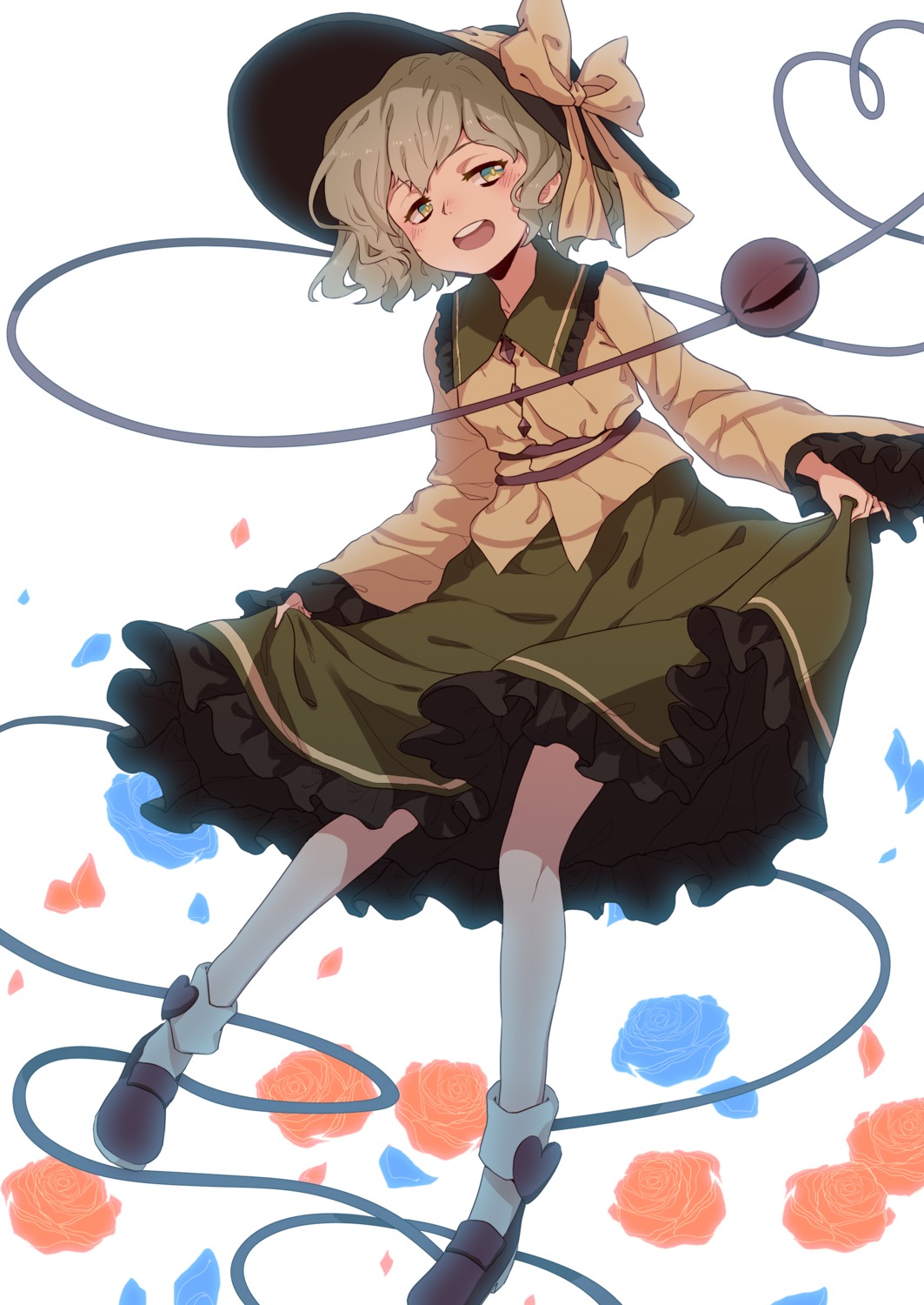 komeiji_koishi skirt_lift touhou tuck