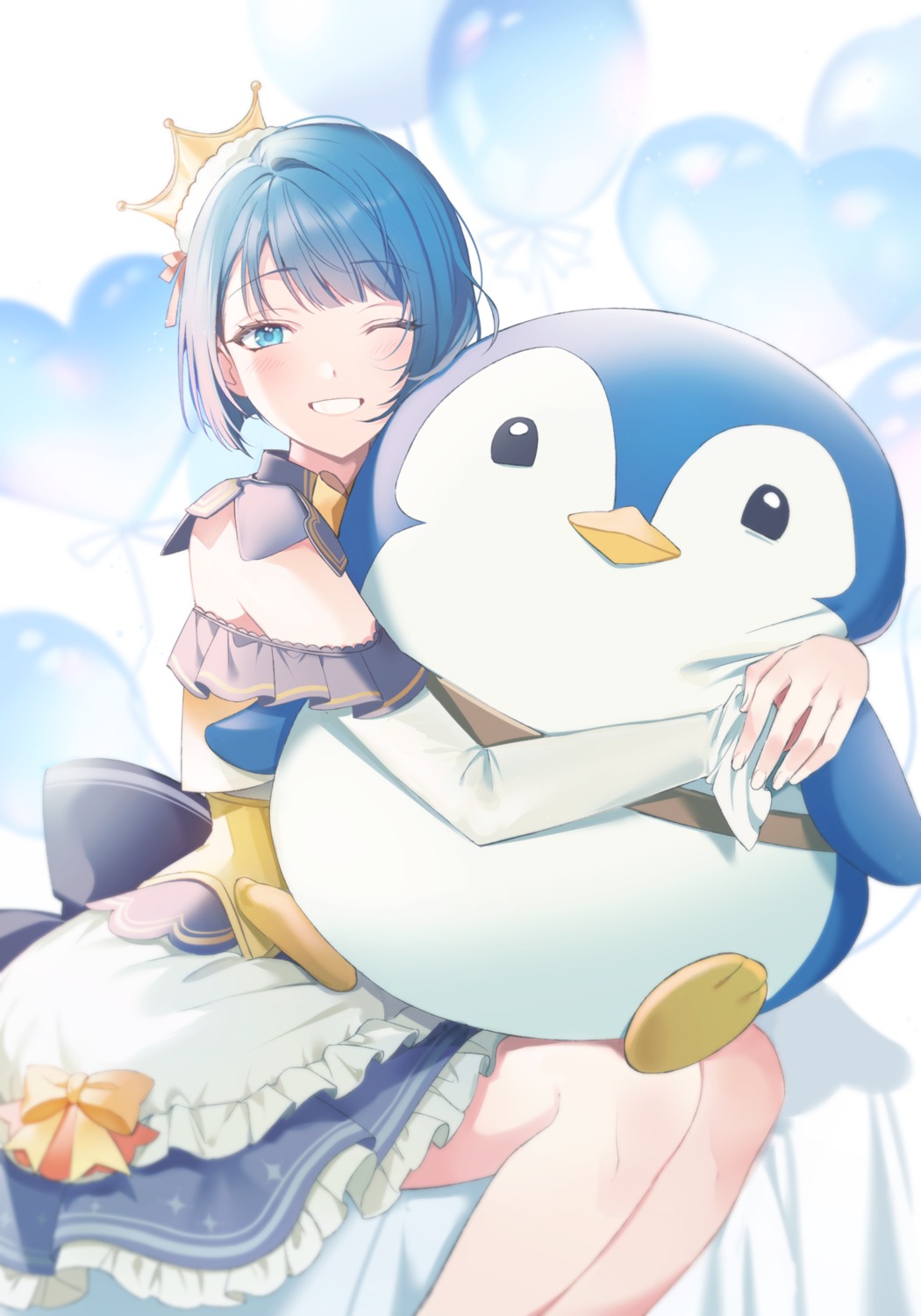 kiritani_haruka minori_(faddy) penguin project_sekai skirt_lift uniform