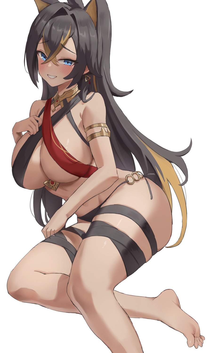 bandages dehya genshin_impact jag_ging no_bra pantsu string_panties