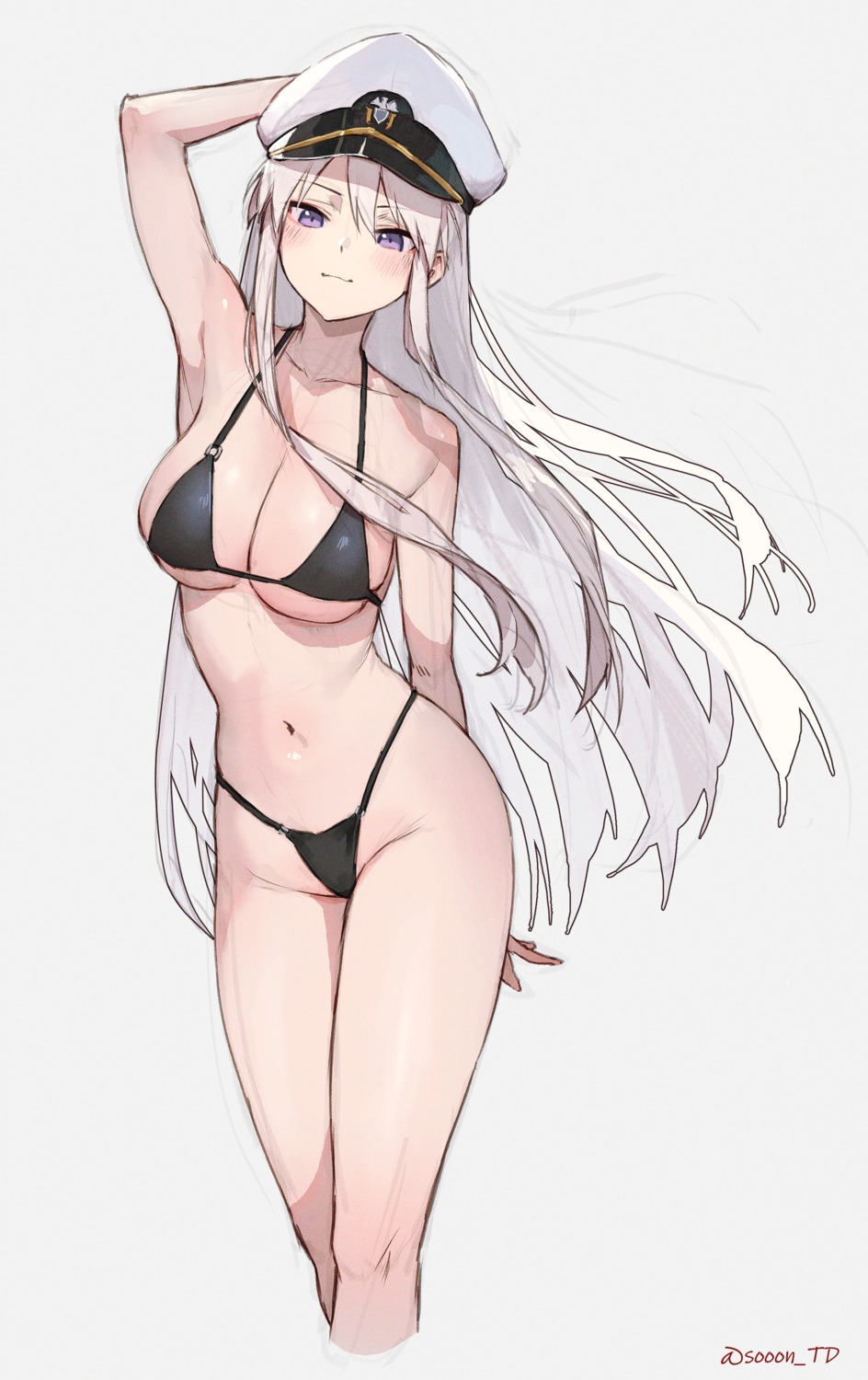 azur_lane bikini enterprise_(azur_lane) sketch sooon swimsuits thong