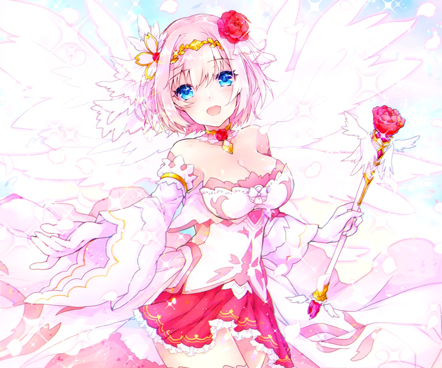 kusano_yui no_bra princess_connect princess_connect!_re:dive shichijou_natori weapon wings