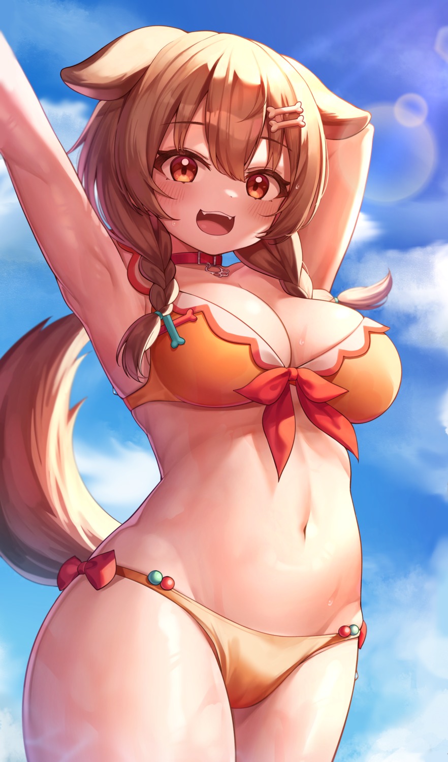 animal_ears bikini deaver hololive hololive_gamers inugami_korone inumimi swimsuits tail