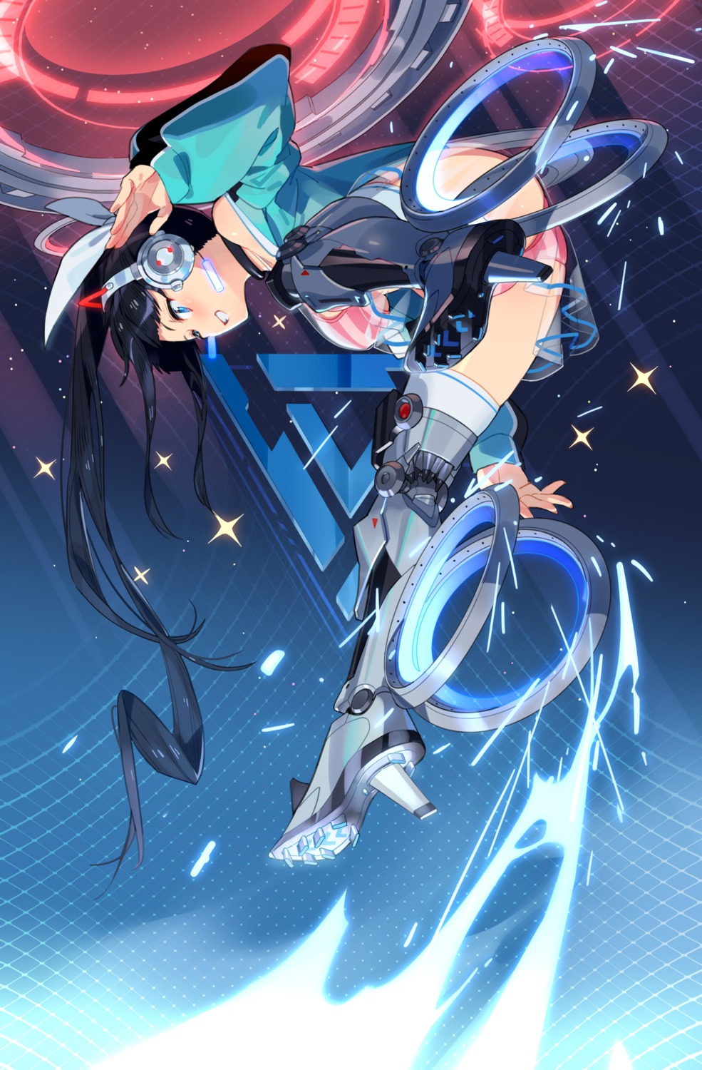 ddal enoch_(soul_worker) headphones heels mecha_musume pantsu shimapan soul_worker thighhighs