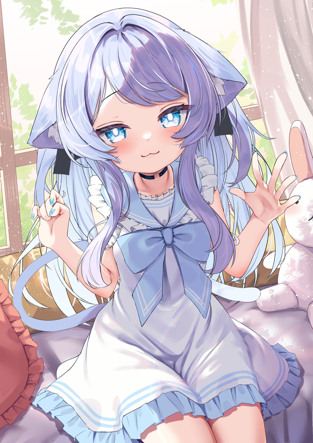 animal_ears dress nekomimi nyahu_(nyahu_77) tail