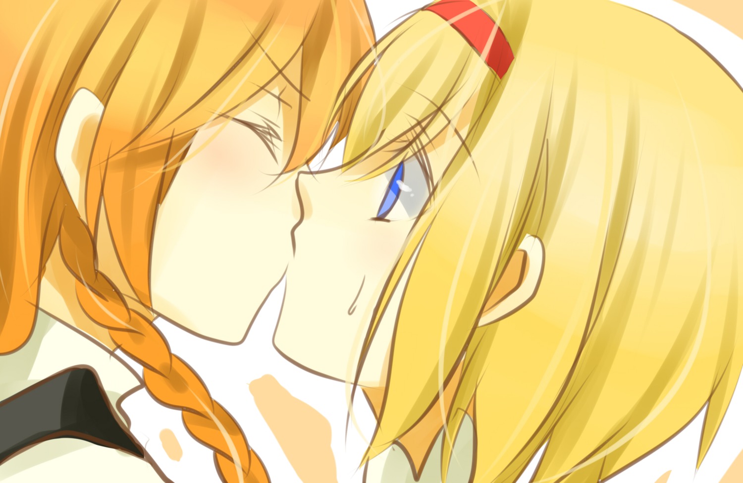 alice_margatroid kirisame_marisa touhou uto_(whoopee) yuri