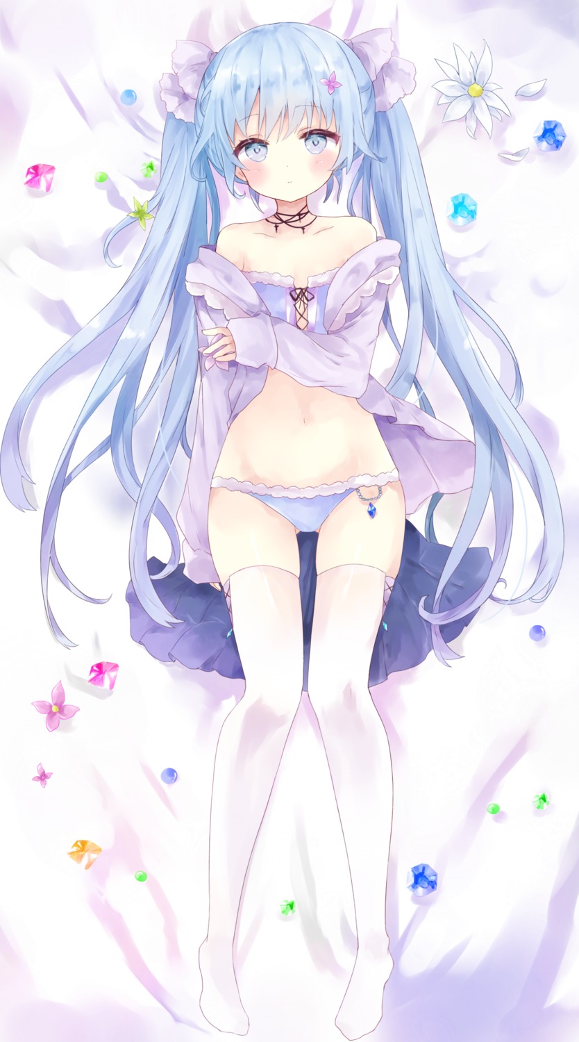 bikini open_shirt swimsuits thighhighs tsukiyo_(skymint)