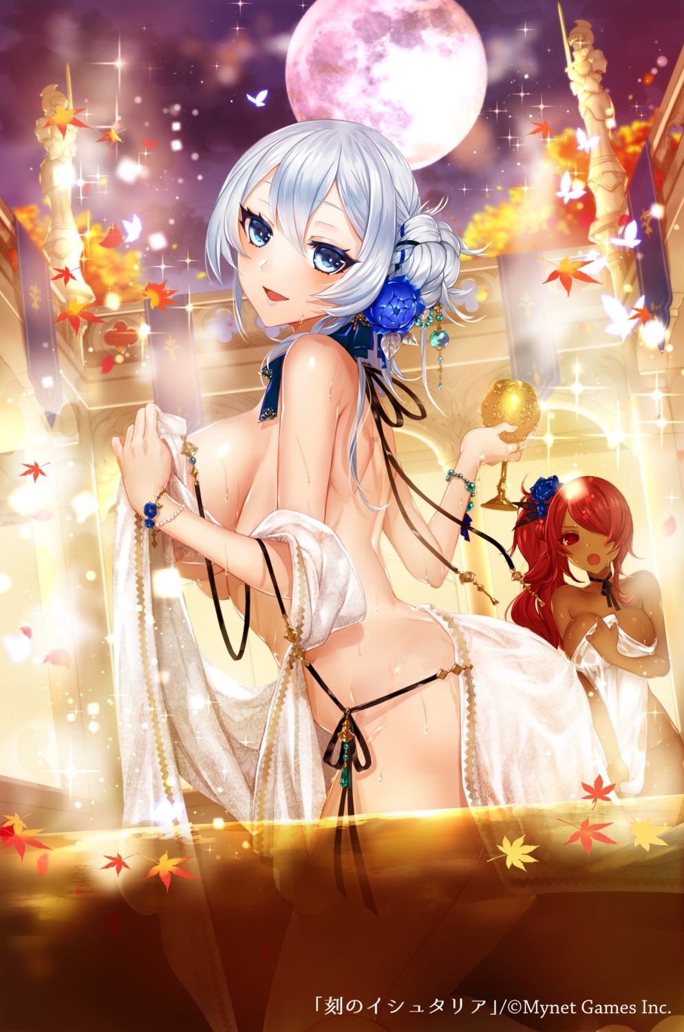 apt bathing breast_hold koku_no_ishtaria naked nopan topless towel wet