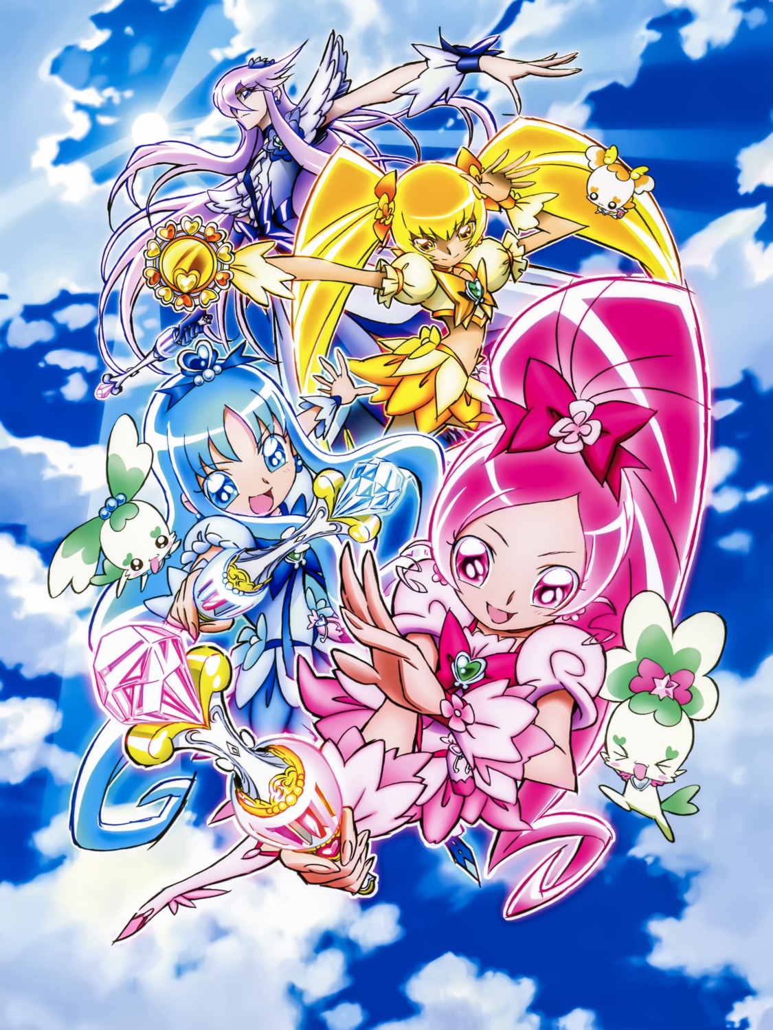 chypre coffret hanasaki_tsubomi heartcatch_precure! kurumi_erika myoudouin_itsuki potpourri_(precure) precure tsukikage_yuri umakoshi_yoshihiko weapon