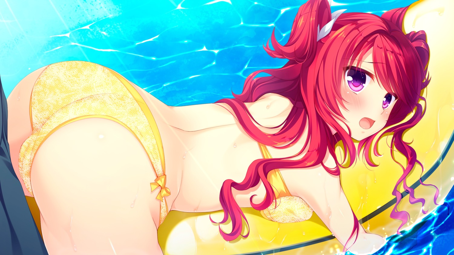 ass bikini cameltoe chuablesoft game_cg k-ko rinka_(chuablesoft) swimsuits watashi_ga_suki_nara_"suki"_tte_itte! wet