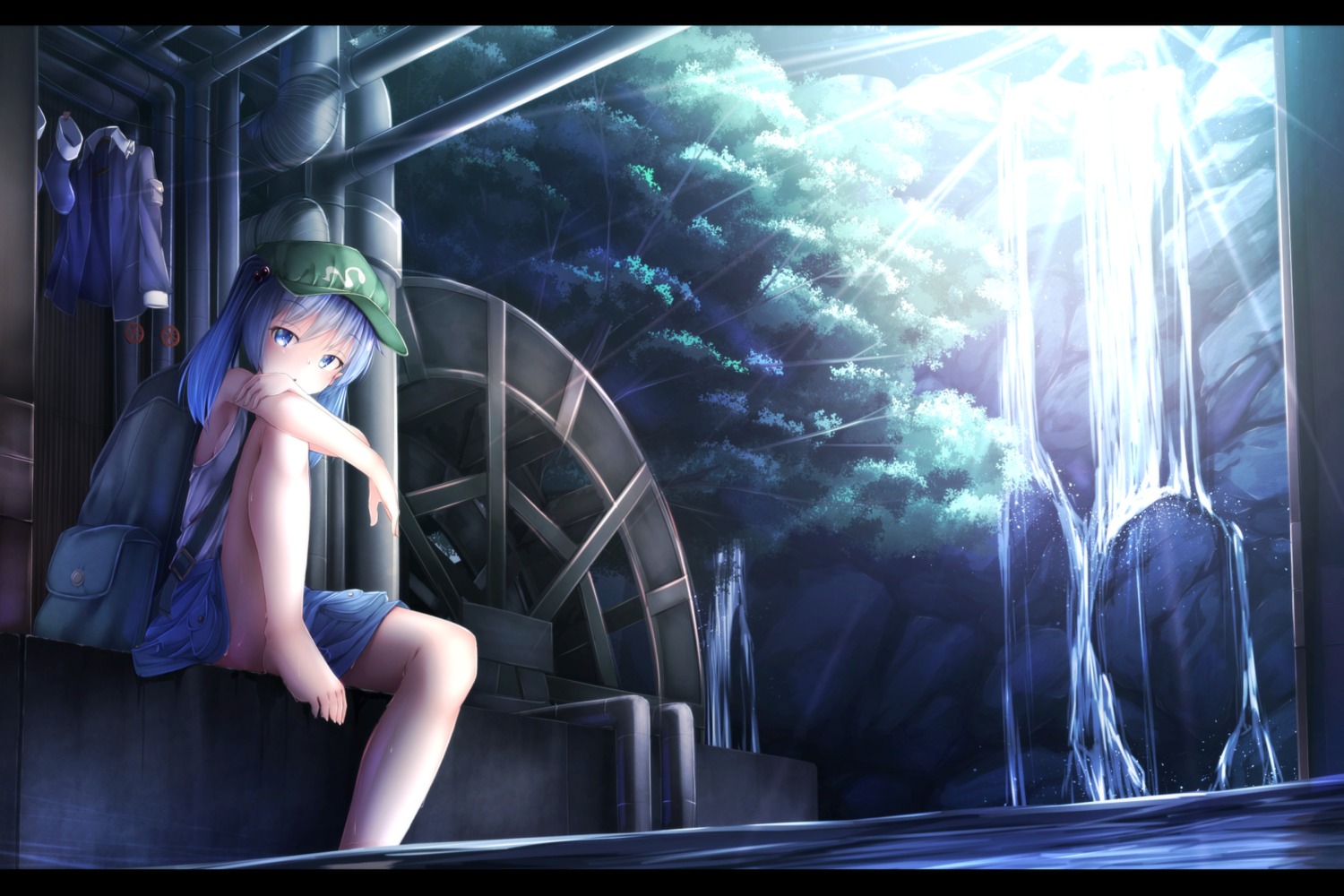 feet kawashiro_nitori landscape rerrere touhou wet