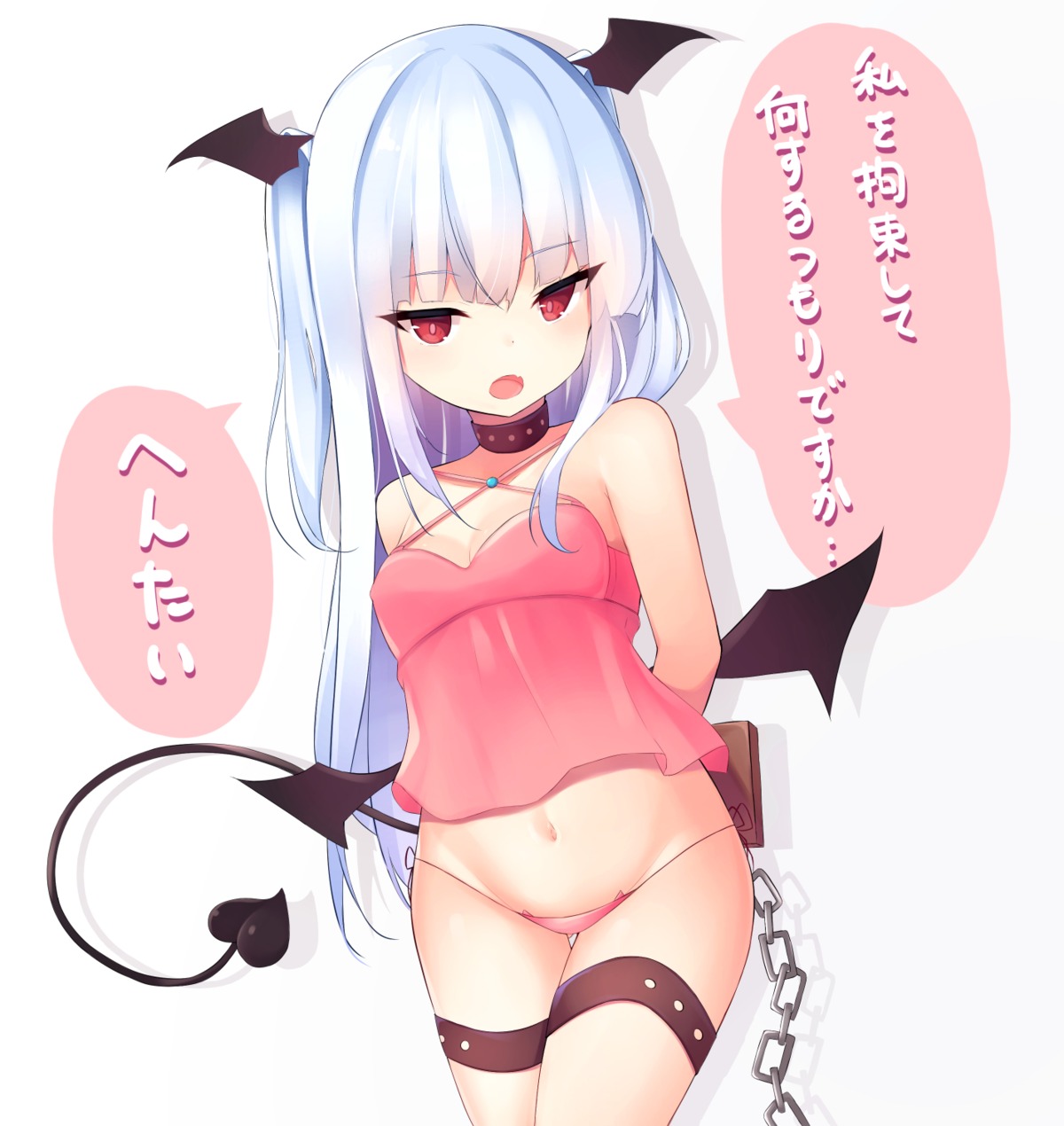 bondage garter lingerie loli meimei_(suiginto6106) pantsu see_through tail wings