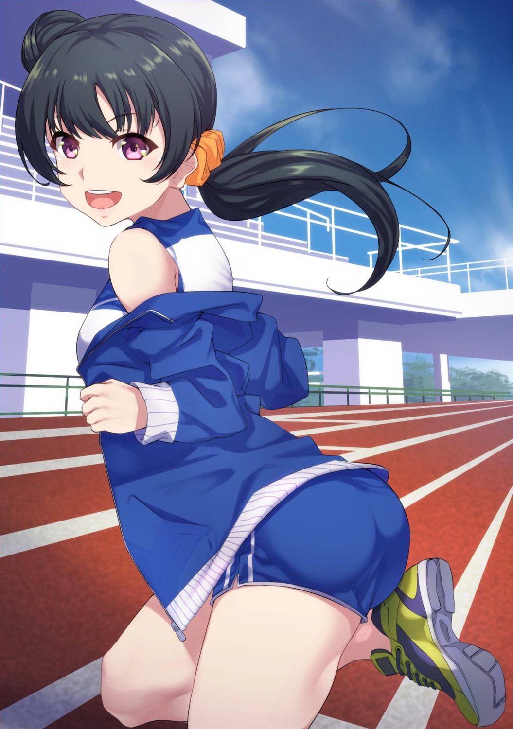 gym_uniform love_live!_sunshine!! tsushima_yoshiko undressing yamaori_(yamaorimon)