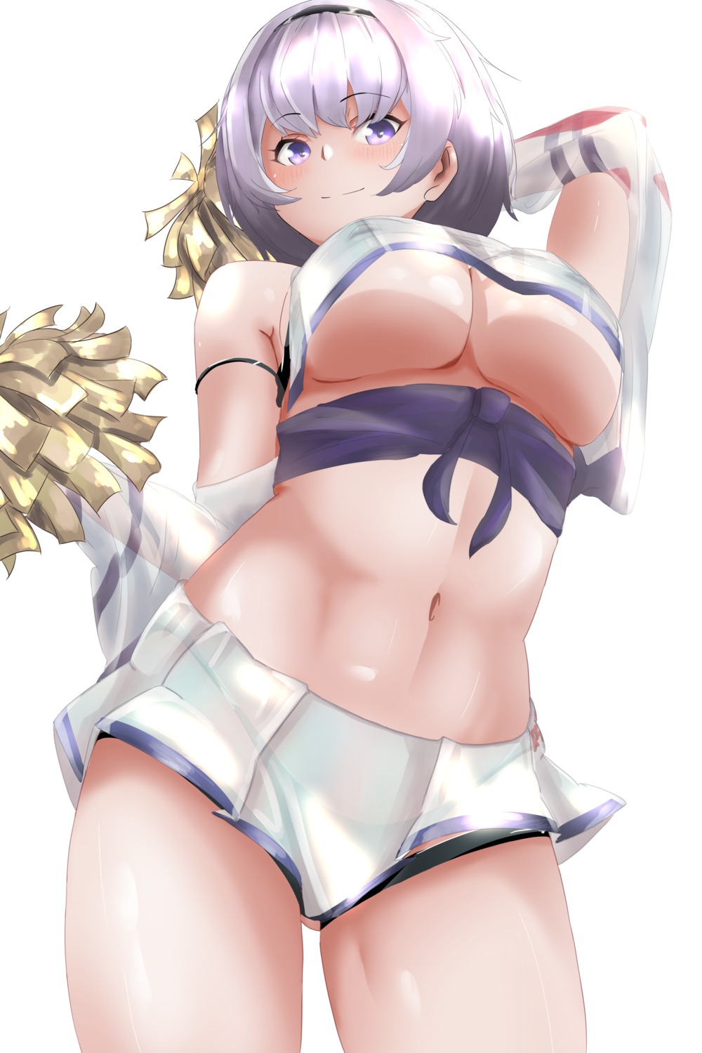 azur_lane cheerleader no_bra orionstar pantsu reno_(azur_lane) see_through