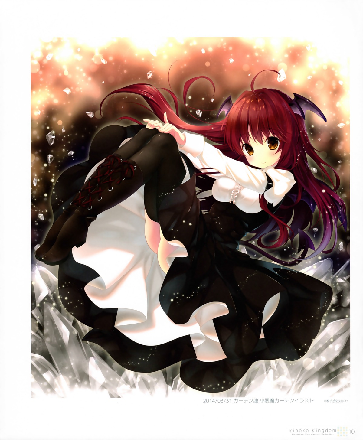 dress kino koakuma thighhighs touhou wings