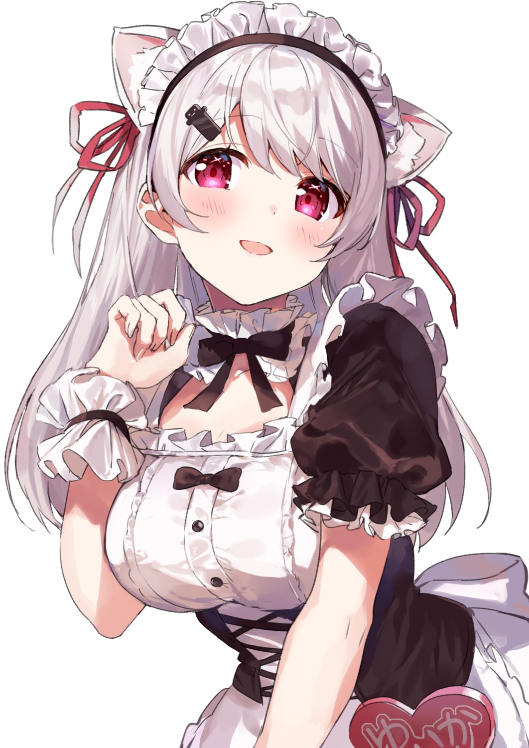 animal_ears maid nana_yume87 nekomimi nijisanji nijisanji_gamers shiina_yuika