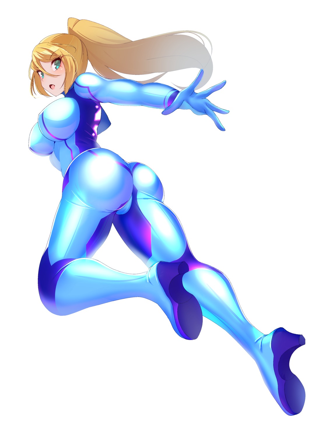 ass bodysuit cameltoe heels metroid samus_aran volyz