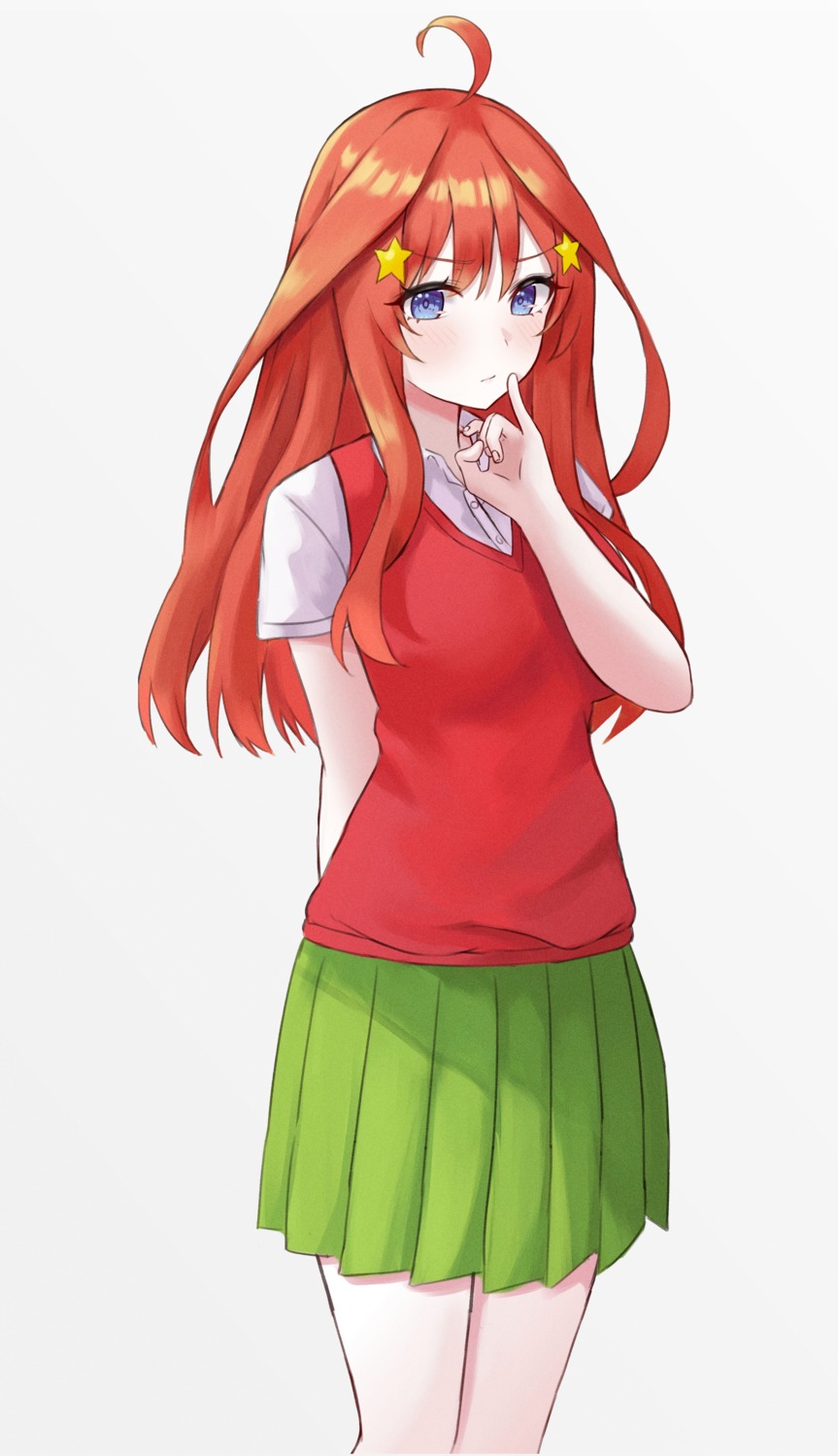 5-toubun_no_hanayome kano_(wi3028) nakano_itsuki seifuku sweater