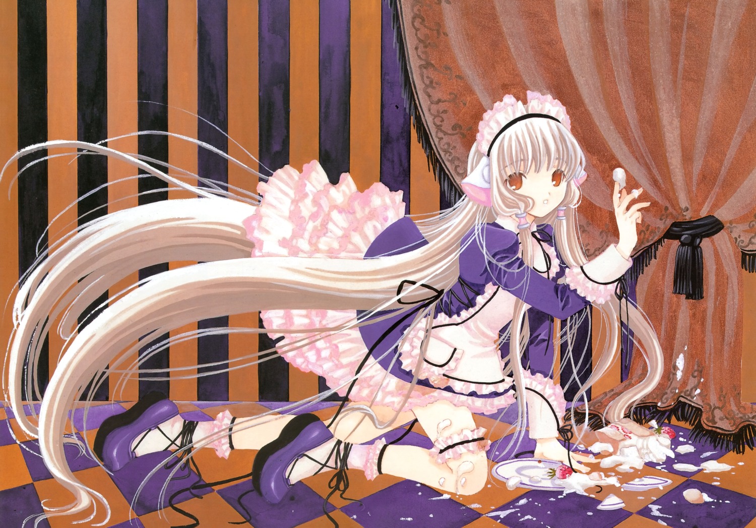 chii chobits clamp cream fixed maid thighhighs