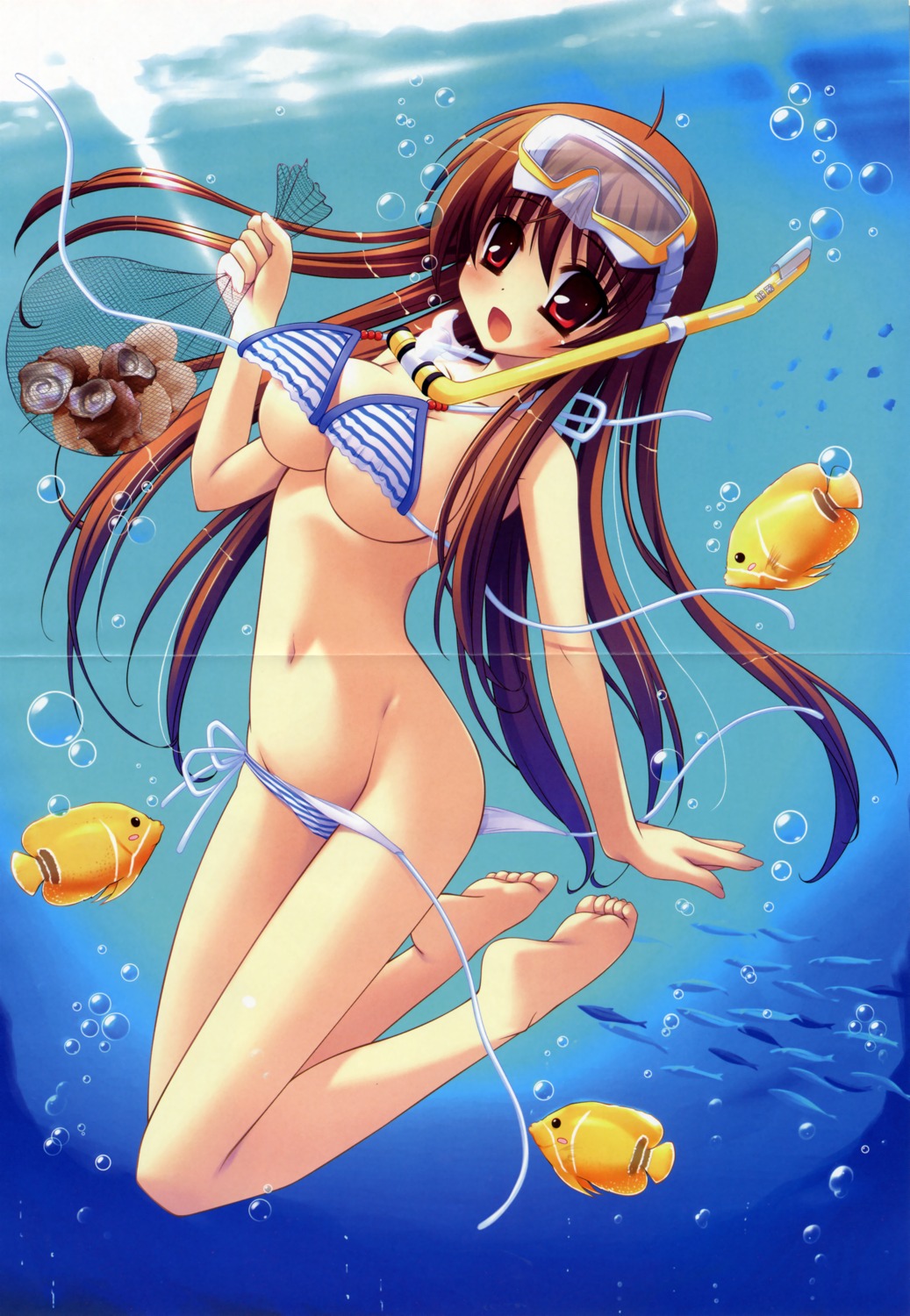 bikini crease ichinose_yuuka inugahora_an swimsuits tsunagaru★bangle wardrobe_malfunction windmill