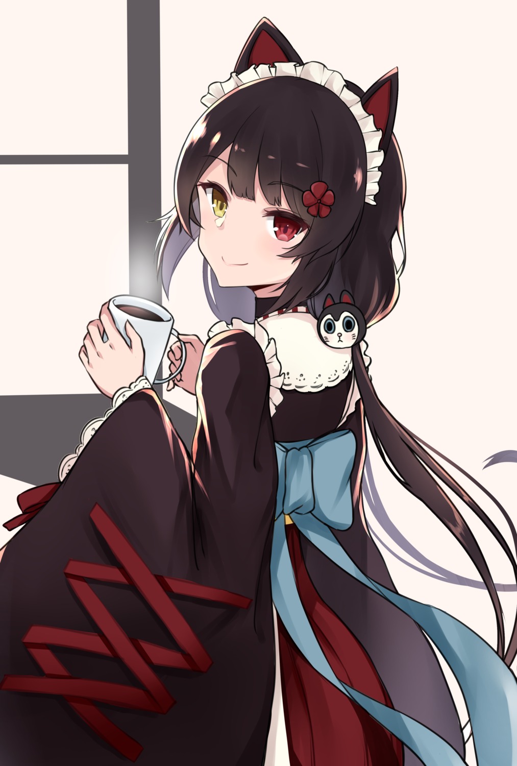 animal_ears heterochromia inui_toko inumimi kirikan maid nijisanji wa_maid