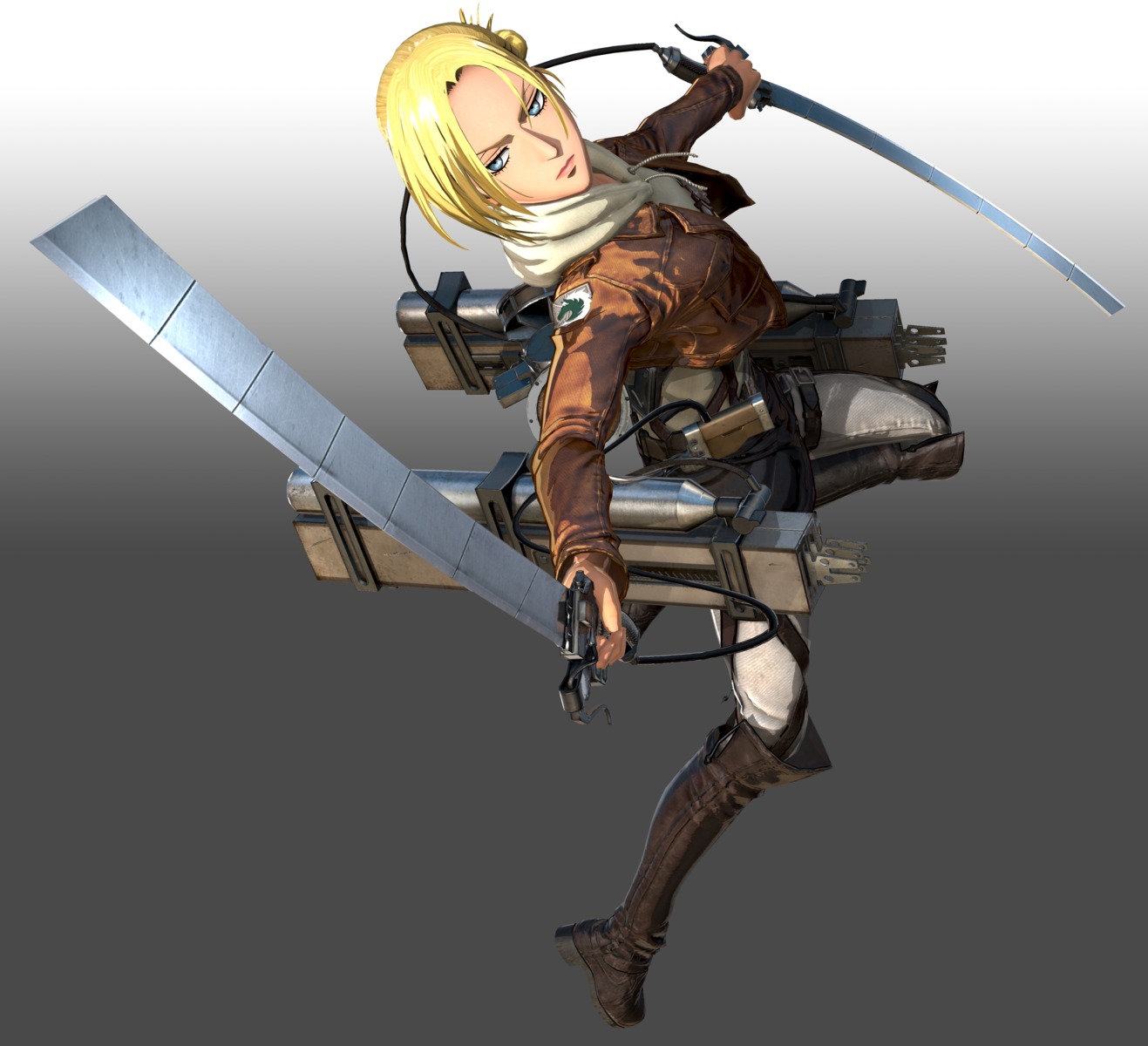 annie_leonhardt cg shingeki_no_kyojin sword uniform