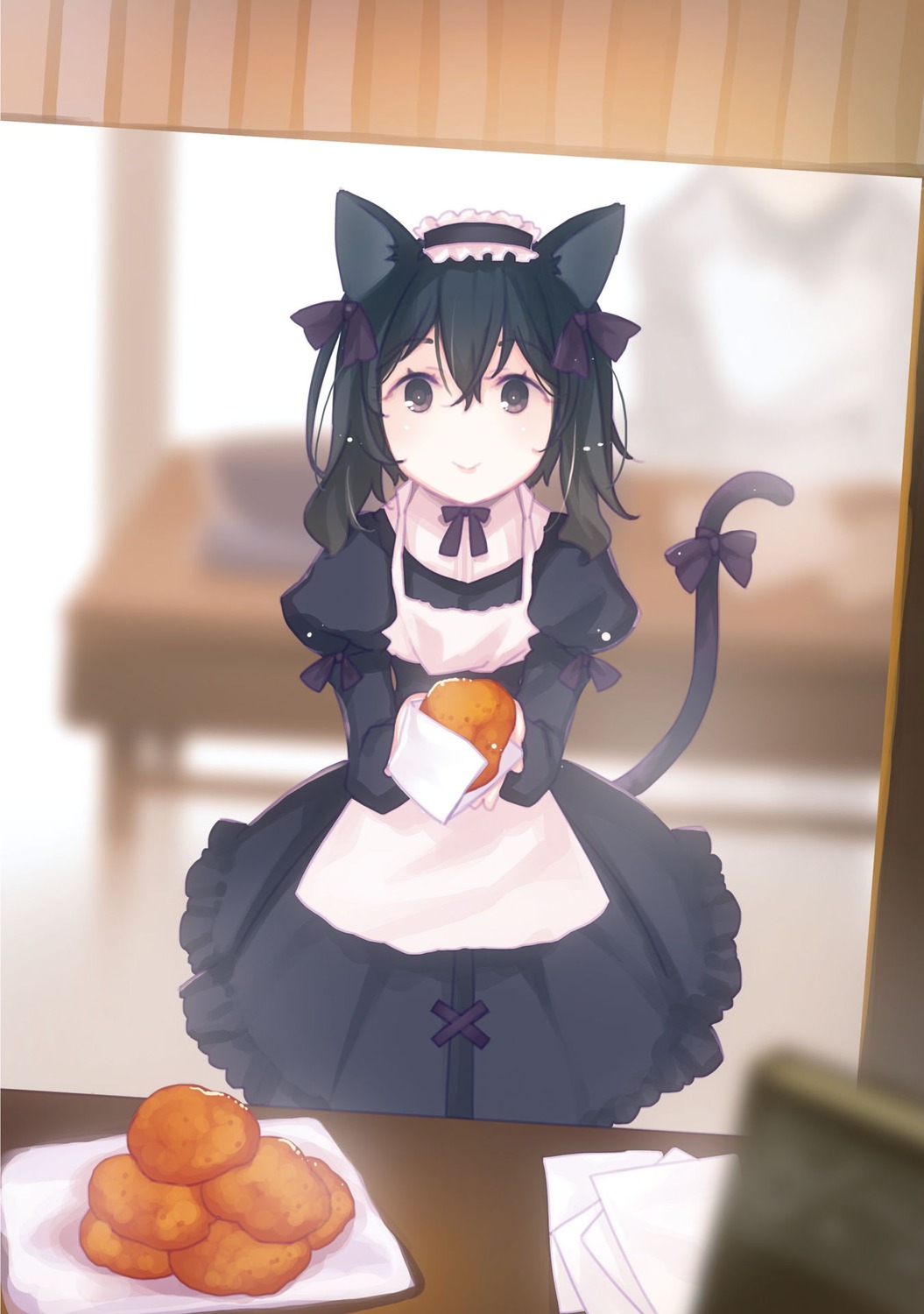 animal_ears fran_(tensei_shitara_ken_deshita) maid nekomimi ruroo tail tensei_shitara_ken_deshita