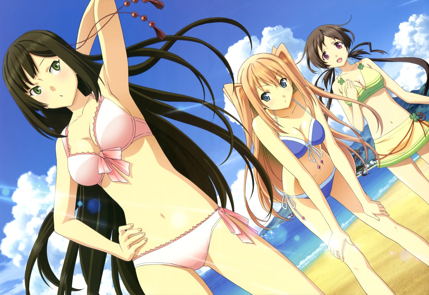 aomi_isara bikini cleavage inomata_masami koi_to_senkyo_to_chocolate shinonome_satsuki sumiyoshi_chisato swimsuits