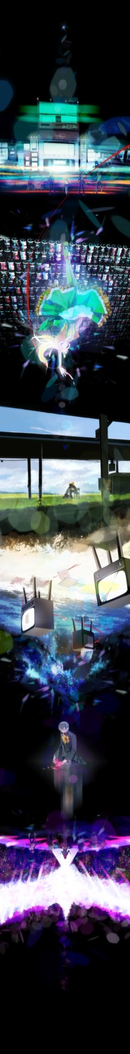 chris dress guitar heels landscape megane sarishi_no_hara_(vocaloid) seifuku vocaloid