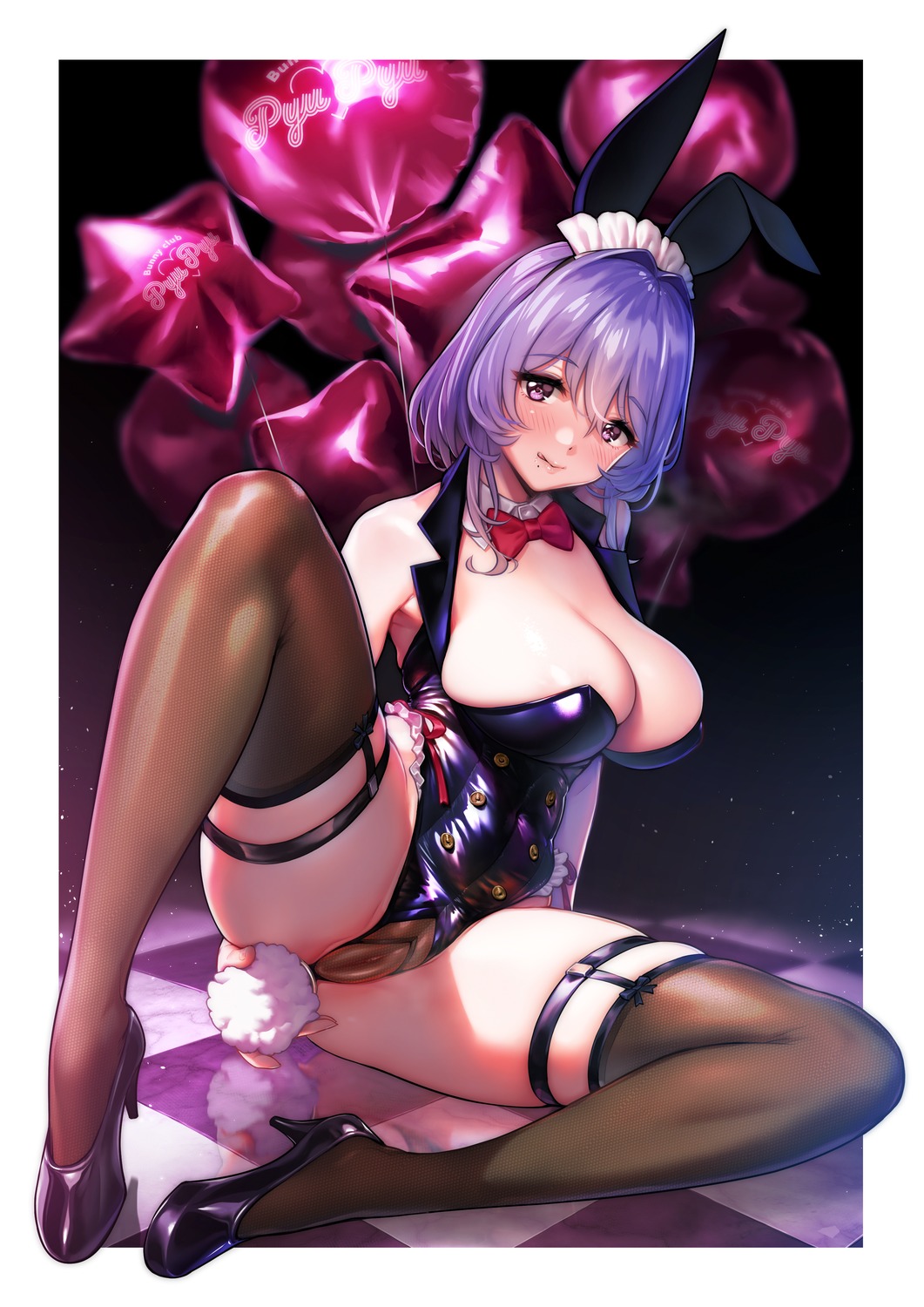 anal animal_ears areola bunny_ears bunny_girl garter heels no_bra nopan ogre_craft pussy see_through stockings tail thighhighs